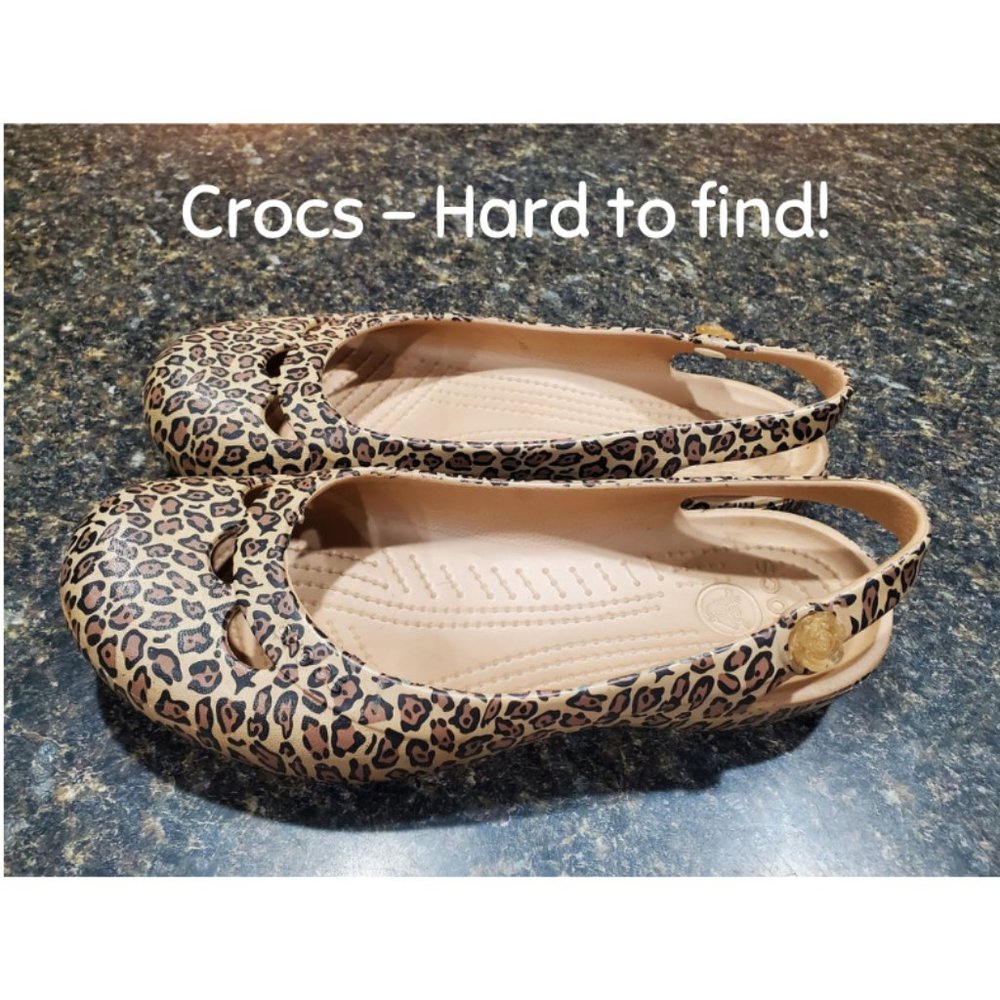 Sold! HARD TO FIND! Women's CROCS Maryjane Leopard Shoes